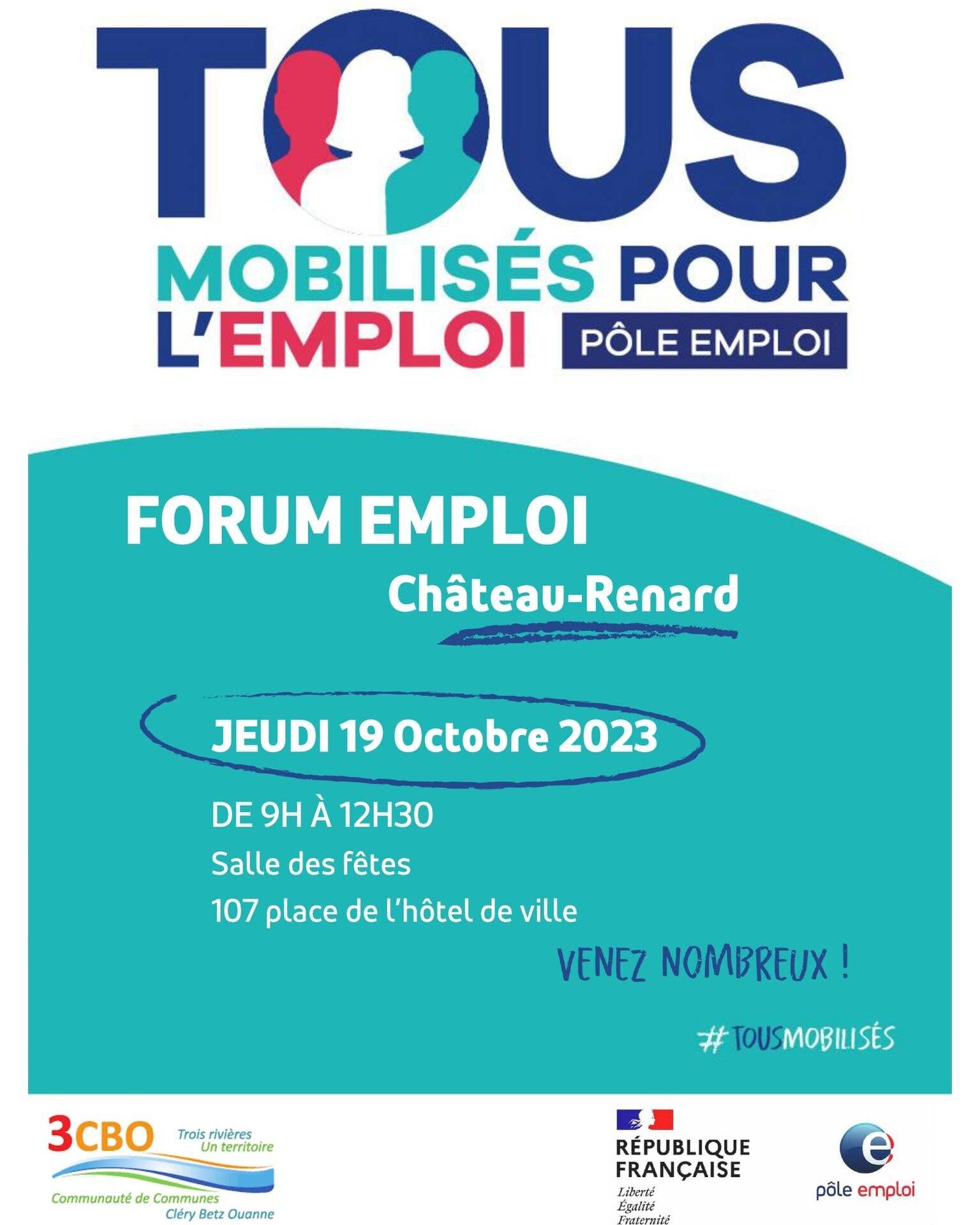 Affiche forum emploi 19 octobre 2023